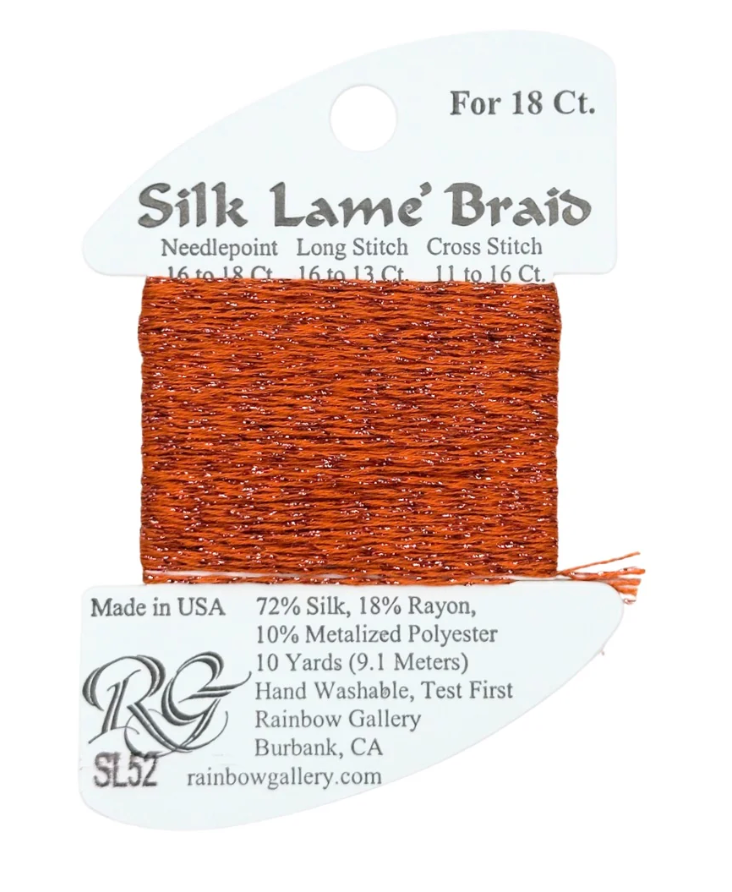 SILK LAME BRD SL52-PUMPKIN