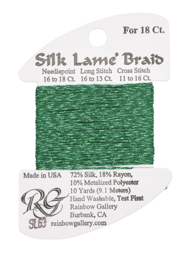 SILK LAME BRD SL63-EMERALD