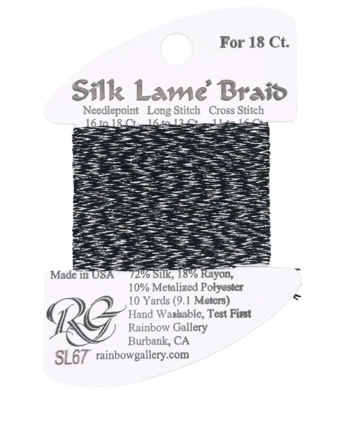 SILK LAME BRD SL67-ANTQ SILVER