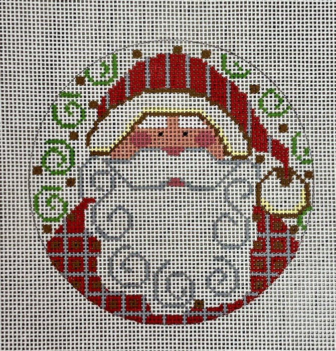 Santa with Checkers Ornament