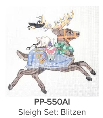 Sleigh Set: Blitzen with Stitch Guide