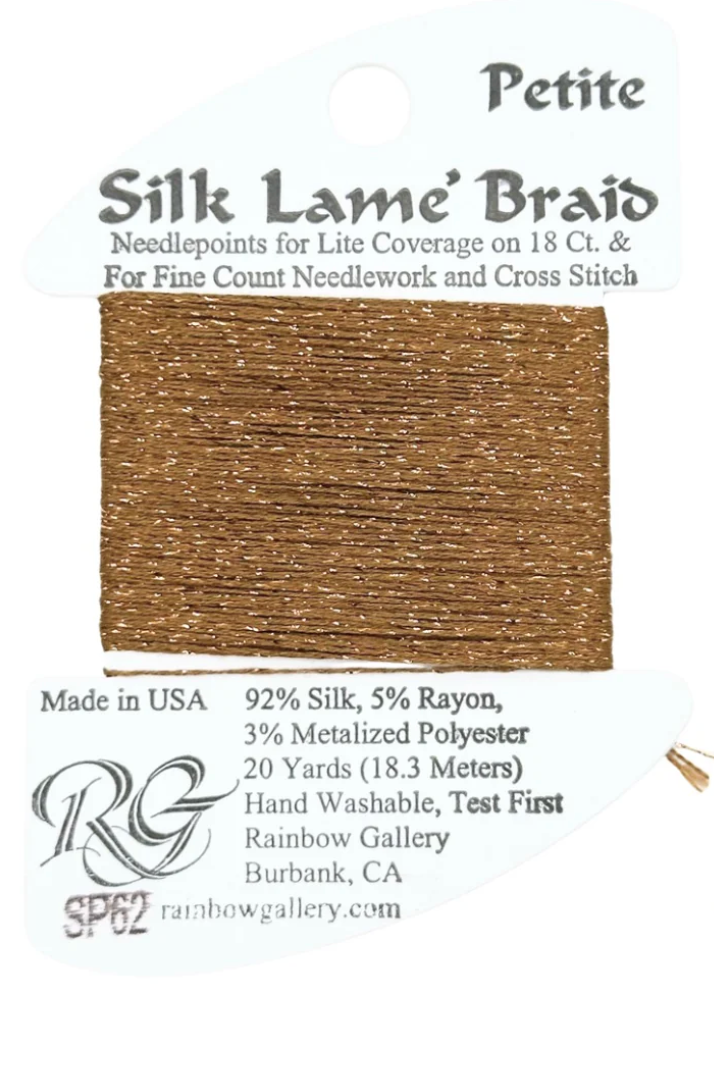 PETITE SILK LAME BRD SP62-DARK SAND GOLD