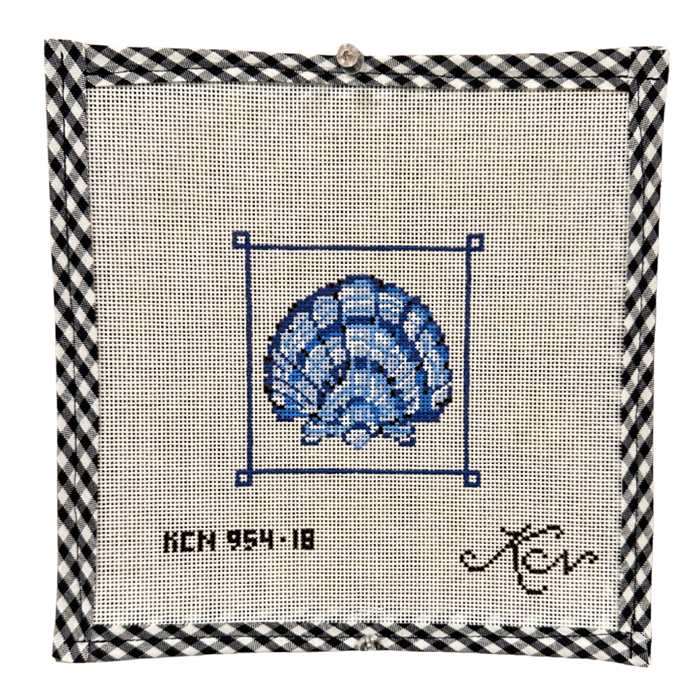 Blue Banded Scallop Shell