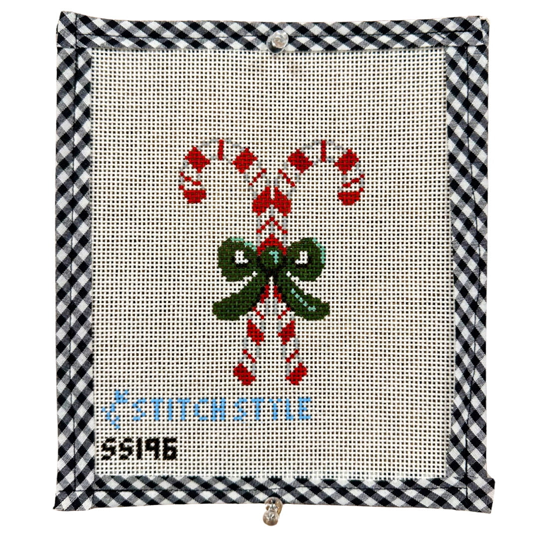 Candy Canes with Green Bow