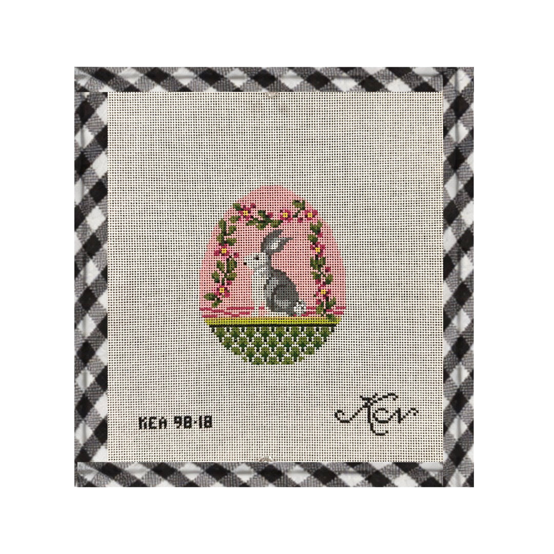 Pink Garland Bunny Egg