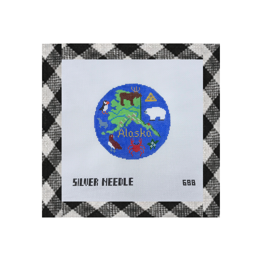 Alaska Travel Round Blue