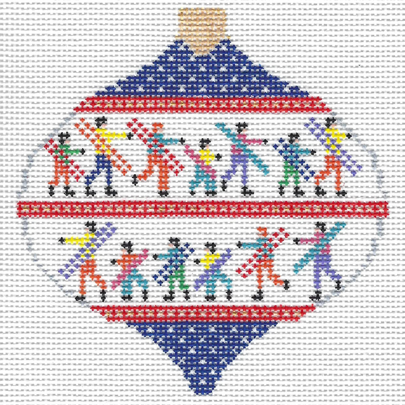 Christmas Skier Ornament