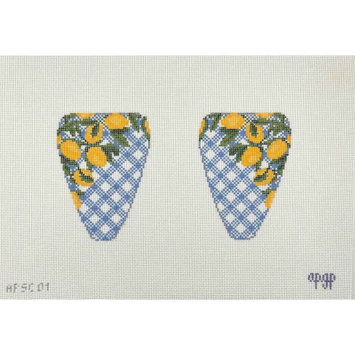 PREORDER: APSC01 - Lemons on Blue - Two Sided Scissor Case