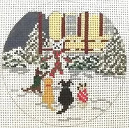 Snow Dog Party Ornament