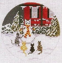 Snow Cat Party Ornament