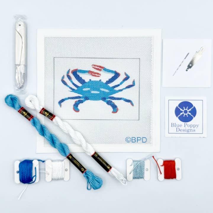 Blue Crab Needlepoint Kit