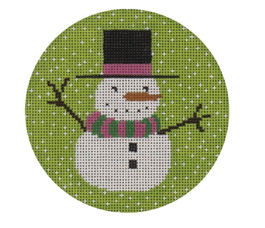 Green Snowman Round