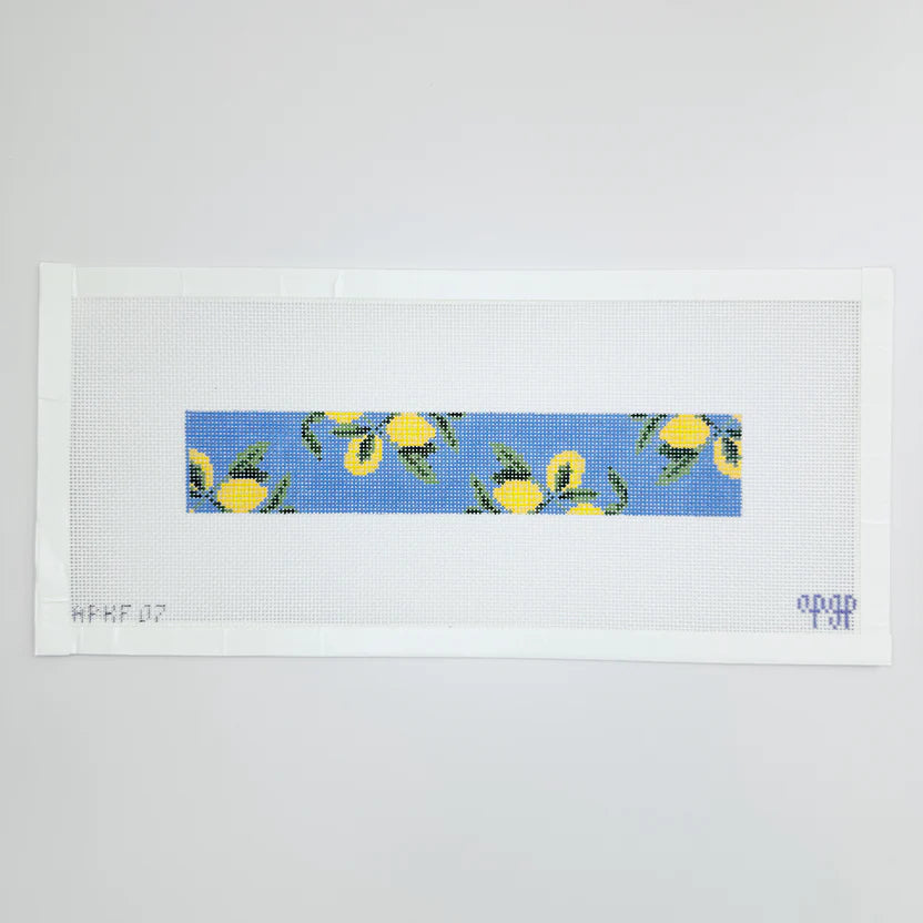 PREORDER: APKF07 - Lemons on Blue - Solid Blue Key Fob