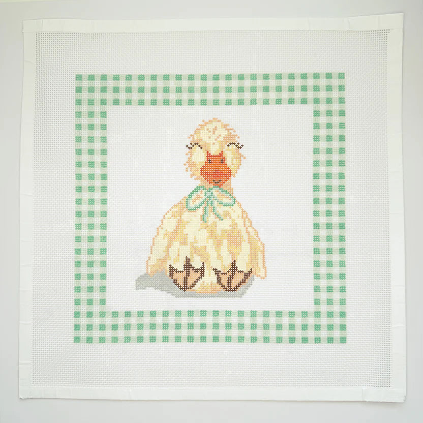 PREORDER: APBA15 - Duck Lovey with Green Gingham Border