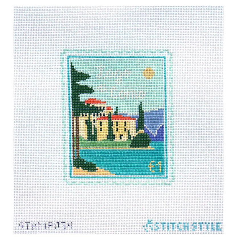Lake Como Travel Stamp