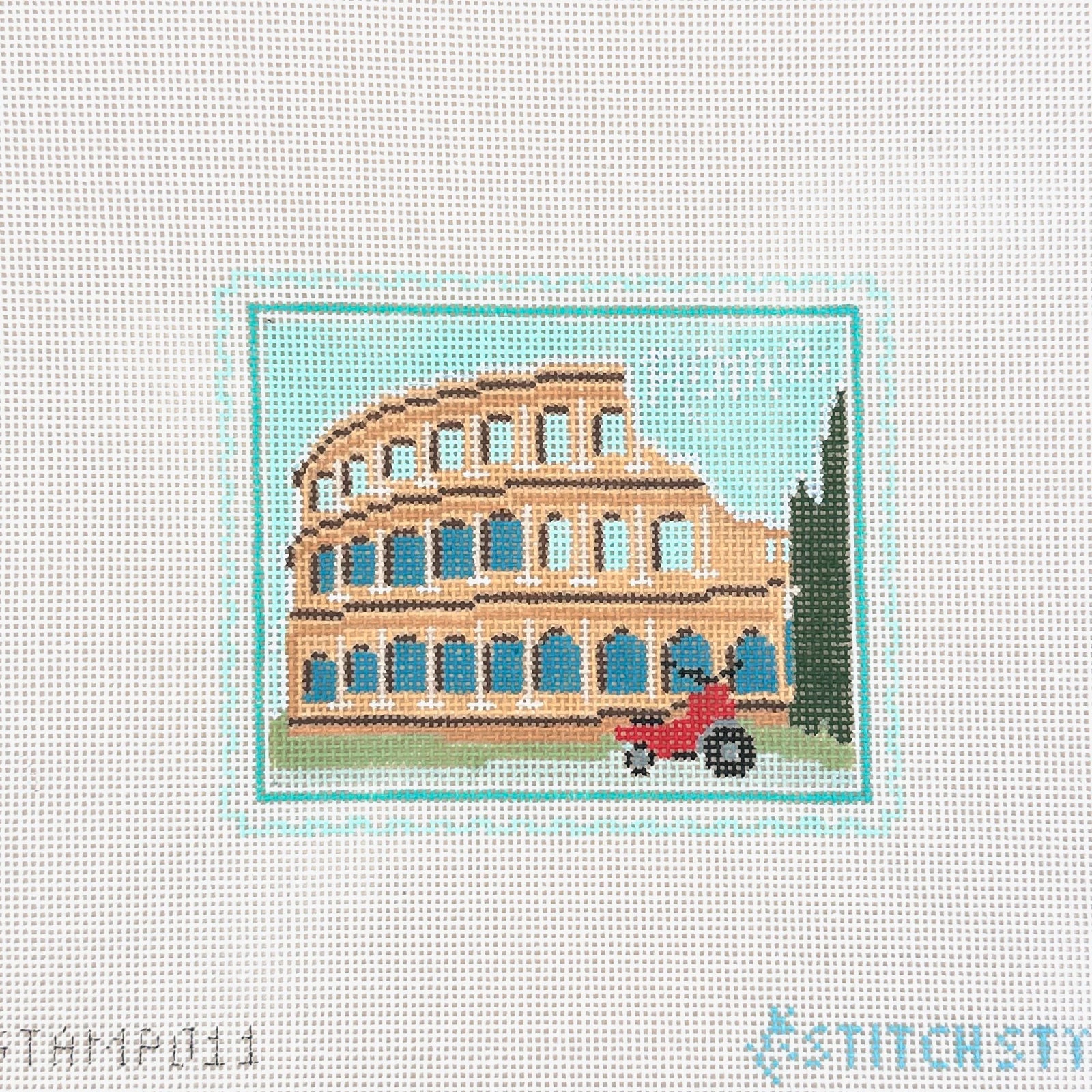 Rome Colosseum Travel Stamp
