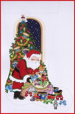 Santa/Toys/Train/Boy Christmas Stocking